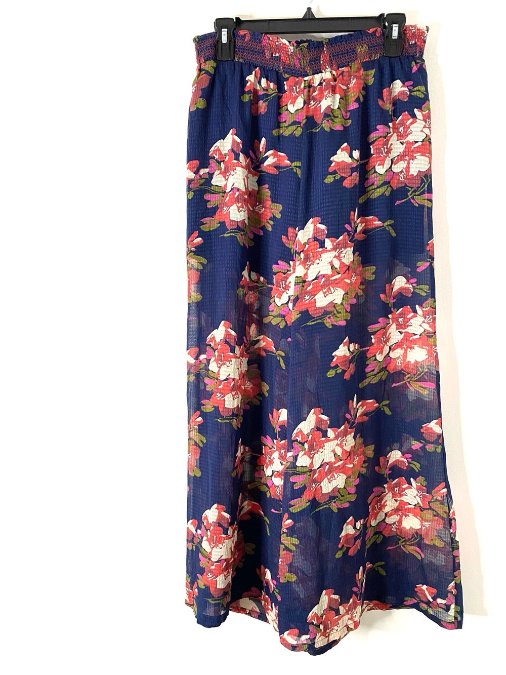Elevenses Anthropologie Floral Palazzo Pants Shorts Lined Boho Beach